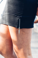 Load image into Gallery viewer, Nia Racer Dress ] Black Mini Dress ] Black Racer Dress } Modal Mini Dress [ Little Black Dress