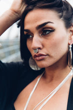 Load image into Gallery viewer, Small Solid Silver Plated Snake Septum Ring - Silver clicker- Small Septum Ring
