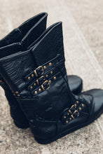Load image into Gallery viewer, Raven leather slouch boots-Custom boots- festival boots- Leather boots - Ladies leather boots
