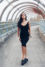 Load image into Gallery viewer, Multi Strap Leather Slide [ Flatform [ Snake Print Black Leather Flatform