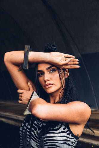 Pyramid Bangle [ Silver Bangle { Chunky Bangle { Silver Chunky Bangle