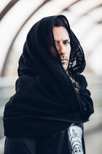 Load image into Gallery viewer, Mesh Scarf { Cotton Mesh Scarf [ Black Mesh Scarf
