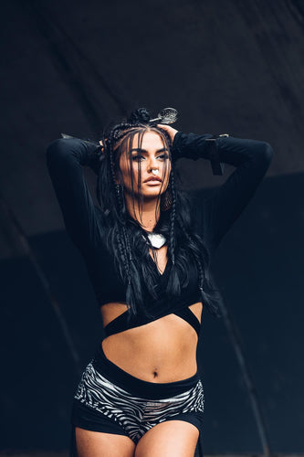 Diva Wrap Top [ Bamboo Wrap Top { Crop Top [ Crop Wrap Top