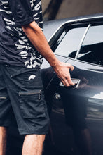 Load image into Gallery viewer, Tiger Mens Shorts [ Mens Shorts [ Black Mens Shorts { Cotton Shorts