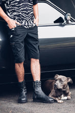 Load image into Gallery viewer, Tiger Mens Shorts [ Mens Shorts [ Black Mens Shorts { Cotton Shorts