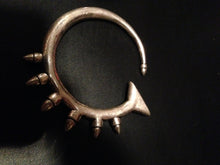 Load image into Gallery viewer, Silver plated bullet stretcher hoop earring- Stretch earring- Bullet earring - Silver hoop- Bullet hoop