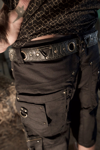 Pyramid Leather belt { Men's Leather Belt [ Leather Belt [ Studded Belt