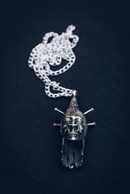 Load image into Gallery viewer, Shrunken head pendant - Silver pendant