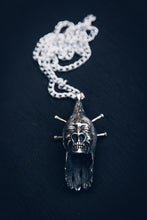 Load image into Gallery viewer, Shrunken head pendant - Silver pendant