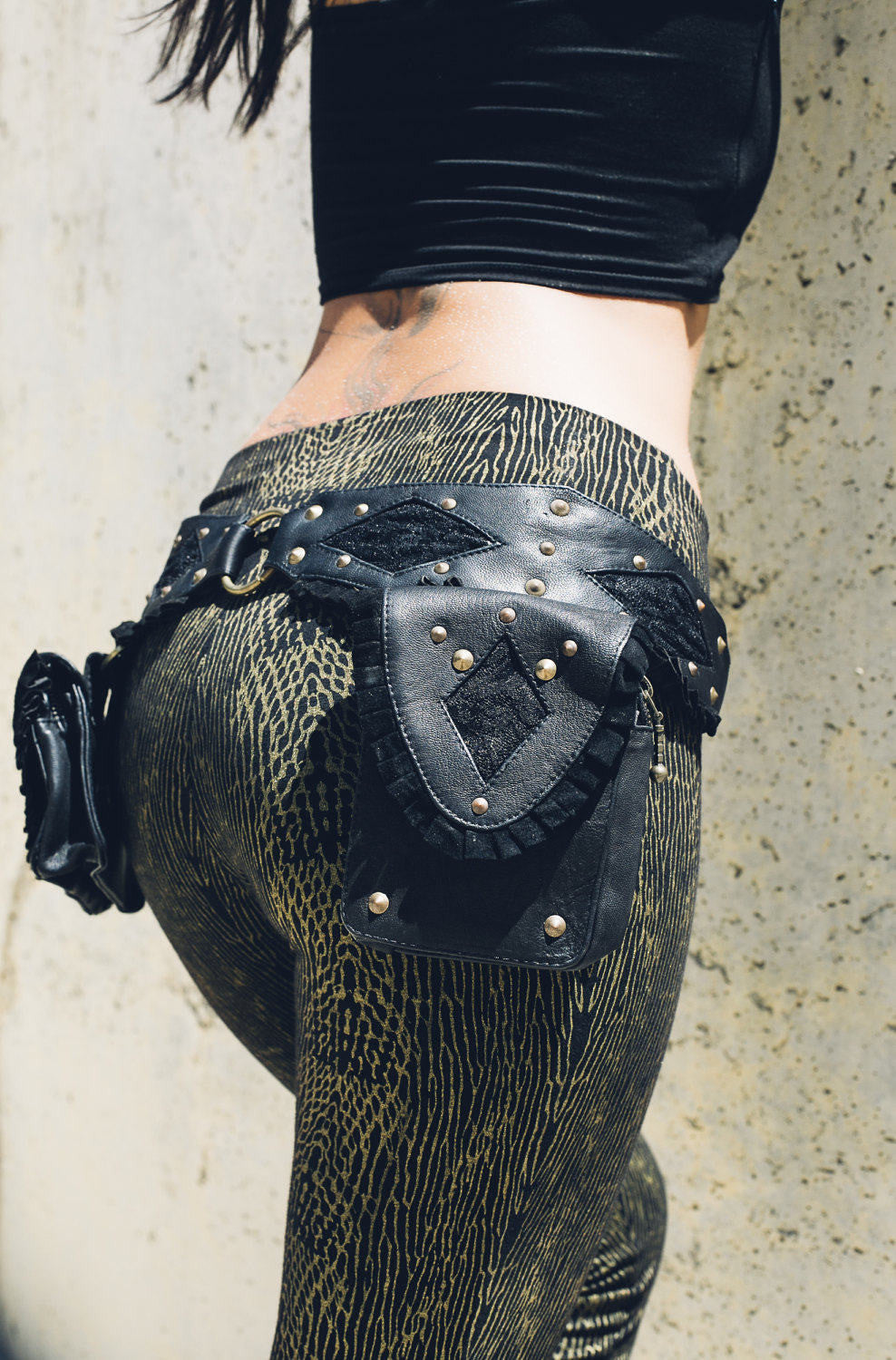 Steampunk festival belt, Burning Man waist pouch