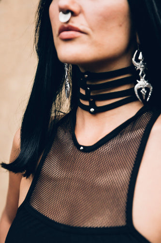 Trident Earring -Silver plated